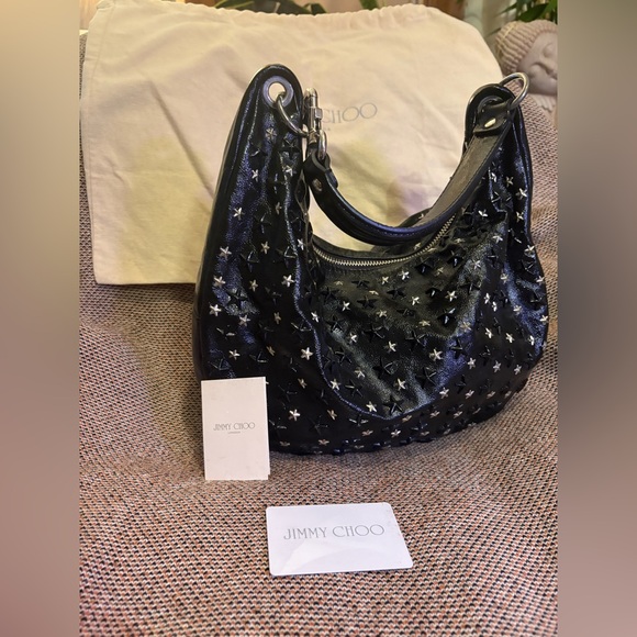 Jimmy Choo Star Studded Leather Shoulder Bag - Picture 4 of 16